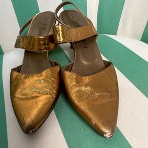 Vintage gold YSL heels